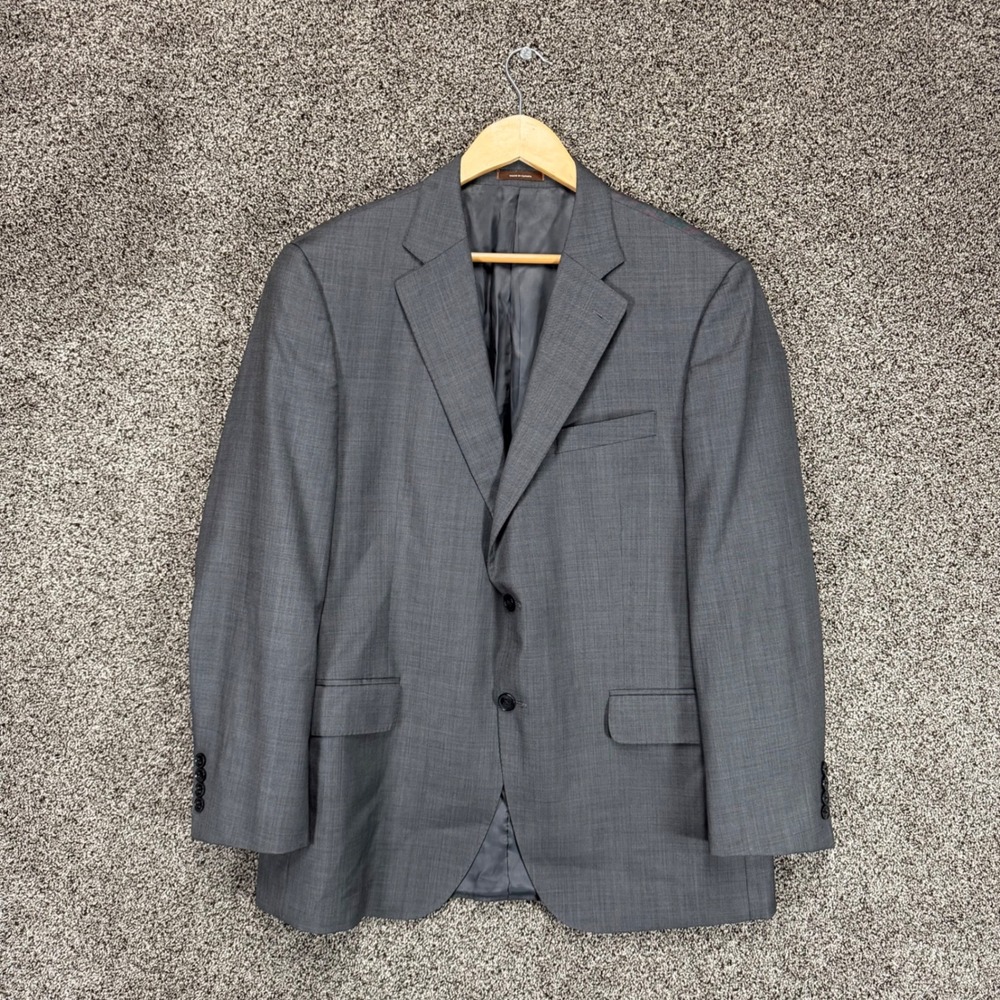Peter Millar Wool Blazer Mens‎ 44R Gray Two Button Sport Coat Jacket